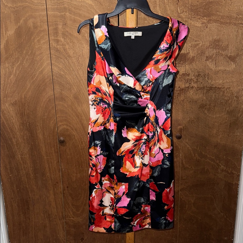 Evan Picone Floral Midi Dress